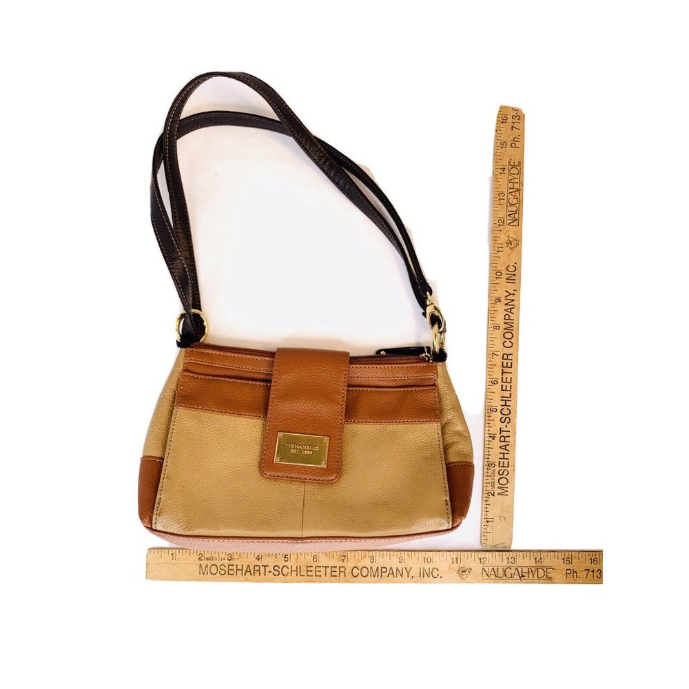 Tignanello Vintage Pebbled Leather Shoulder Bag - Picture 11 of 13